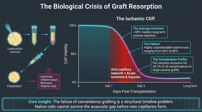 The Ischemic Cliff: Why a Fat Graft Loses Volume Fast